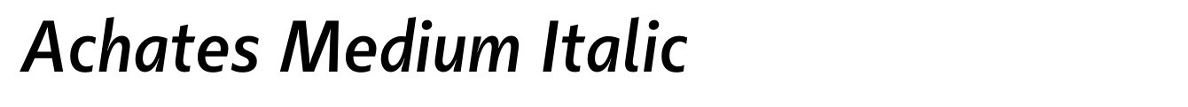 Achates Medium Italic